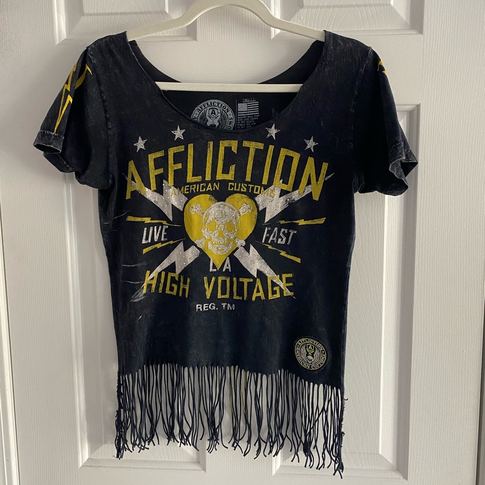 Vintage Affliction Frayed Shirt - S